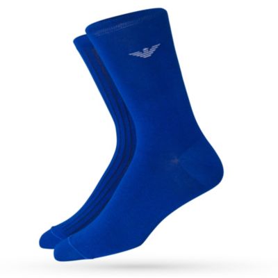 ARMANI Two pack plain and ribbed socks