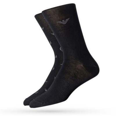 ARMANI Two pack logo and plain socks