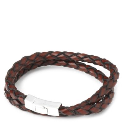 TATEOSSIAN Scoubidou double loop leather bracelet