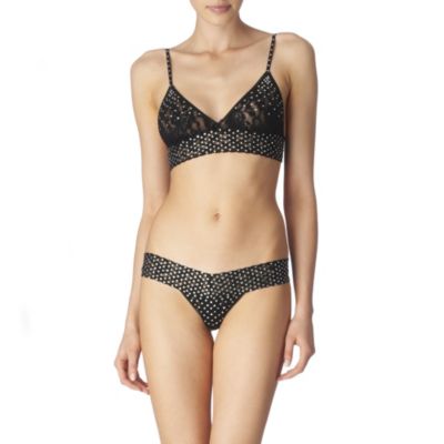 HANKY PANKY Swarovski triangle bra and thong set