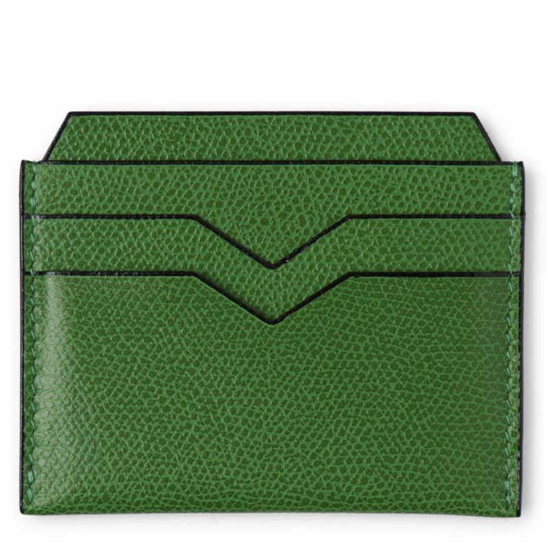 Textured leather card holder   VALEXTRA   Wallets   Accessories 