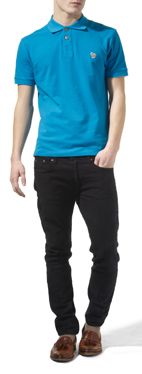 PAUL SMITH Zebra motif polo shirt