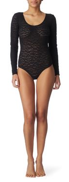 WOLFORD Leo lace string bodysuit