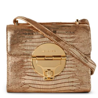 MICHAEL MICHAEL KORS Margo metallic lizard&ndash;effect shoulder bag