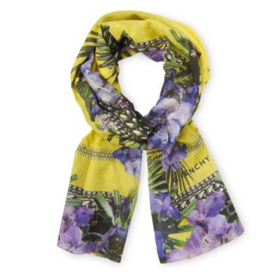 GIVENCHY Orchid print scarf