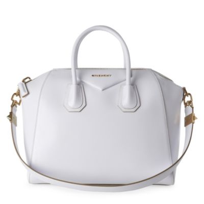 GIVENCHY Antigona patent tote white