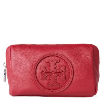 TORY BURCH Stacked logo cosmetic case