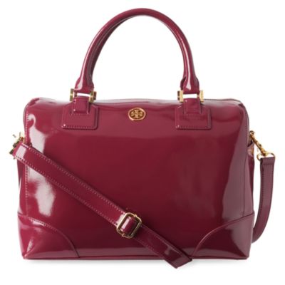 TORY BURCH Robinson patent bowling bag