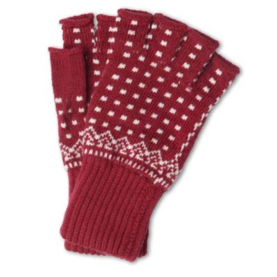JOHNSTONS Fair Isle fingerless gloves