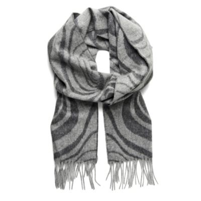 JOHNSTONS Cashmere Swirl fringed scarf