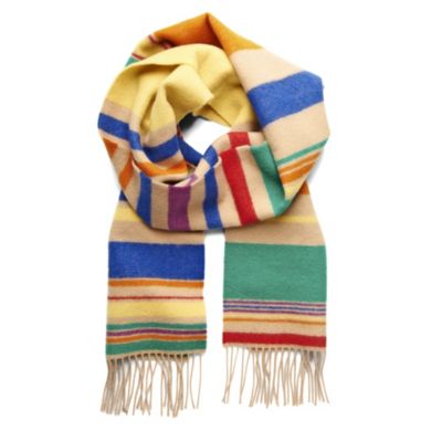 JOHNSTONS Striped colour scarf