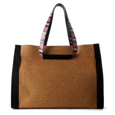 LANVIN Woven straw tote