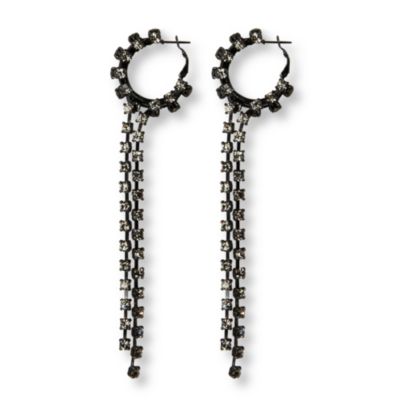 LANVIN Diamante double drop earrings