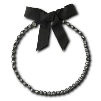 LANVIN Rafia and pearl necklace