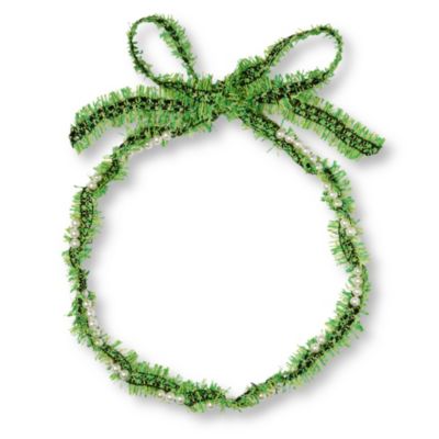 LANVIN Tweed and pearl long necklace