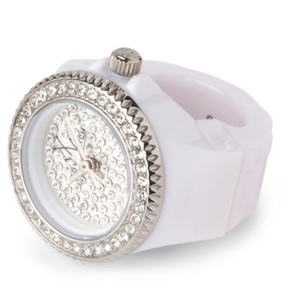 TOYWATCH TR01WH Toyring pav&eacute; ring watch