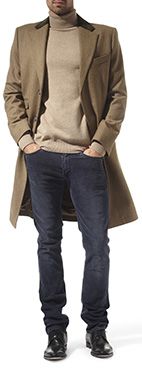 CROMBIE Covert velvet collar coat