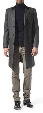 CROMBIE Herringbone retro coat