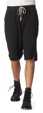 RICK OWENS Drop crotch cotton shorts