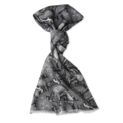 PRETTY GREEN Silk wool paisley scarf