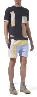 CHRISTOPHER SHANNON Cut–out layered t–shirt