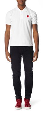 COMME DES GARCONS Play heart logo polo shirt