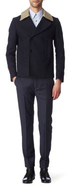 CARVEN Removable collar peacoat