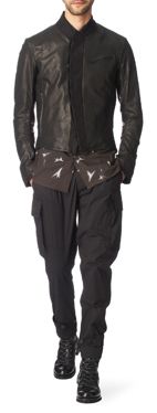 ANN DEMEULEMEESTER Cropped leather jacket