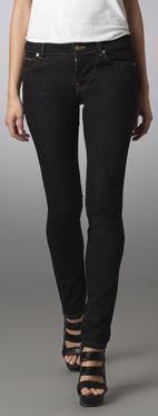 Skinny black logo jeans