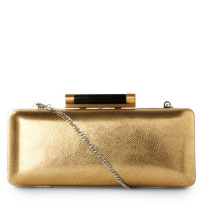DIANE VON FURSTENBERG Tonda metallic clutch