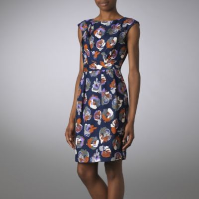 PAUL SMITH BLACK Floral pleat front shift dress