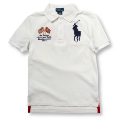 RALPH LAUREN Great Britain Crossed-Flags Country polo shirt 8-16 years
