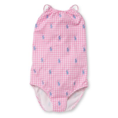 RALPH LAUREN Gingham swimsuit 8&ndash;16 years