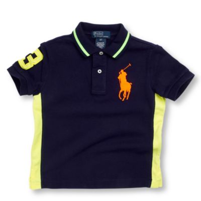 RALPH LAUREN Neon panel polo shirt 2-7 years