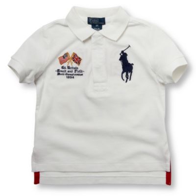RALPH LAUREN Great Britain Crossed-Flags Country polo shirt 2-7 years