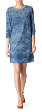 STELLA MCCARTNEY Palm-print denim dress