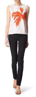 STELLA MCCARTNEY Palm tree embroidered top