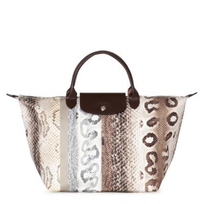 LONGCHAMP Reptiligne Toile medium handbag