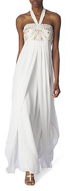 Temperley's ornate, floor–sweeping silk chiffon dress.