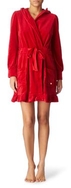 JUICY COUTURE Velour satin tie robe