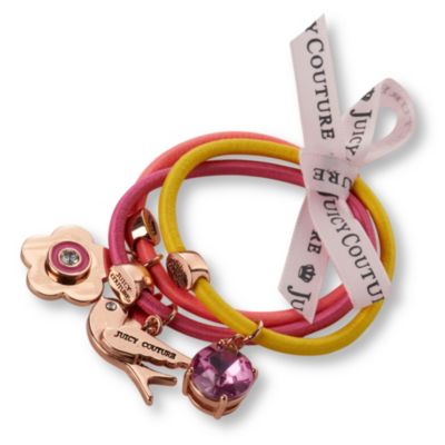JUICY COUTURE Set of three charm hair bands
