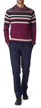 BURBERRY PRORSUM Cowl&ndash;neck striped jumper