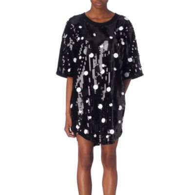 oversized sequin dress