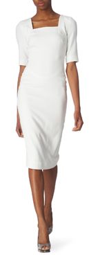 ANTONIO BERARDI Fitted square neck dress