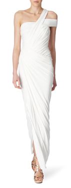 DONNA KARAN One&ndash;shoulder twist gown