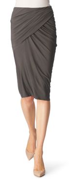 DONNA KARAN Twisted draped skirt