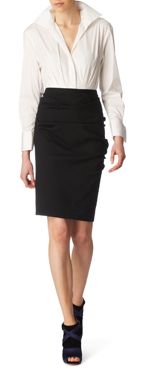 DONNA KARAN French Cuff bodysuit