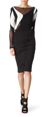 DONNA KARAN Mixed panels top