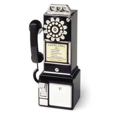 WILD & WOLF Retro diner telephone black