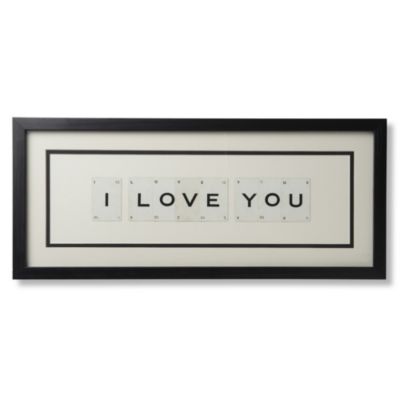 VINTAGE PLAYING CARDS I LOVE YOU frame